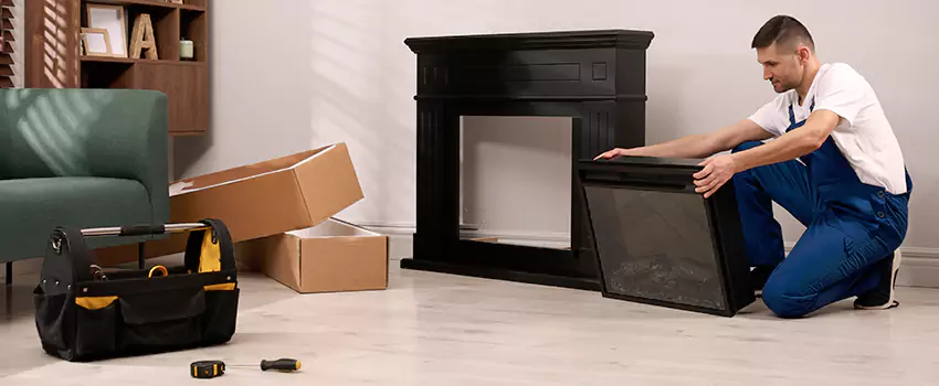 Old Rusted Metal Fireplace Repair And Replacement in Lemont, IL